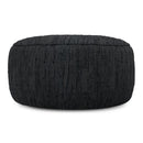 Fredrik - Round Pouf - Black by HouseOfZazla