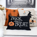 Halloween Lumbar Pillow – Embroidered ‘Trick or Treat’ Black Cushion with Insert
