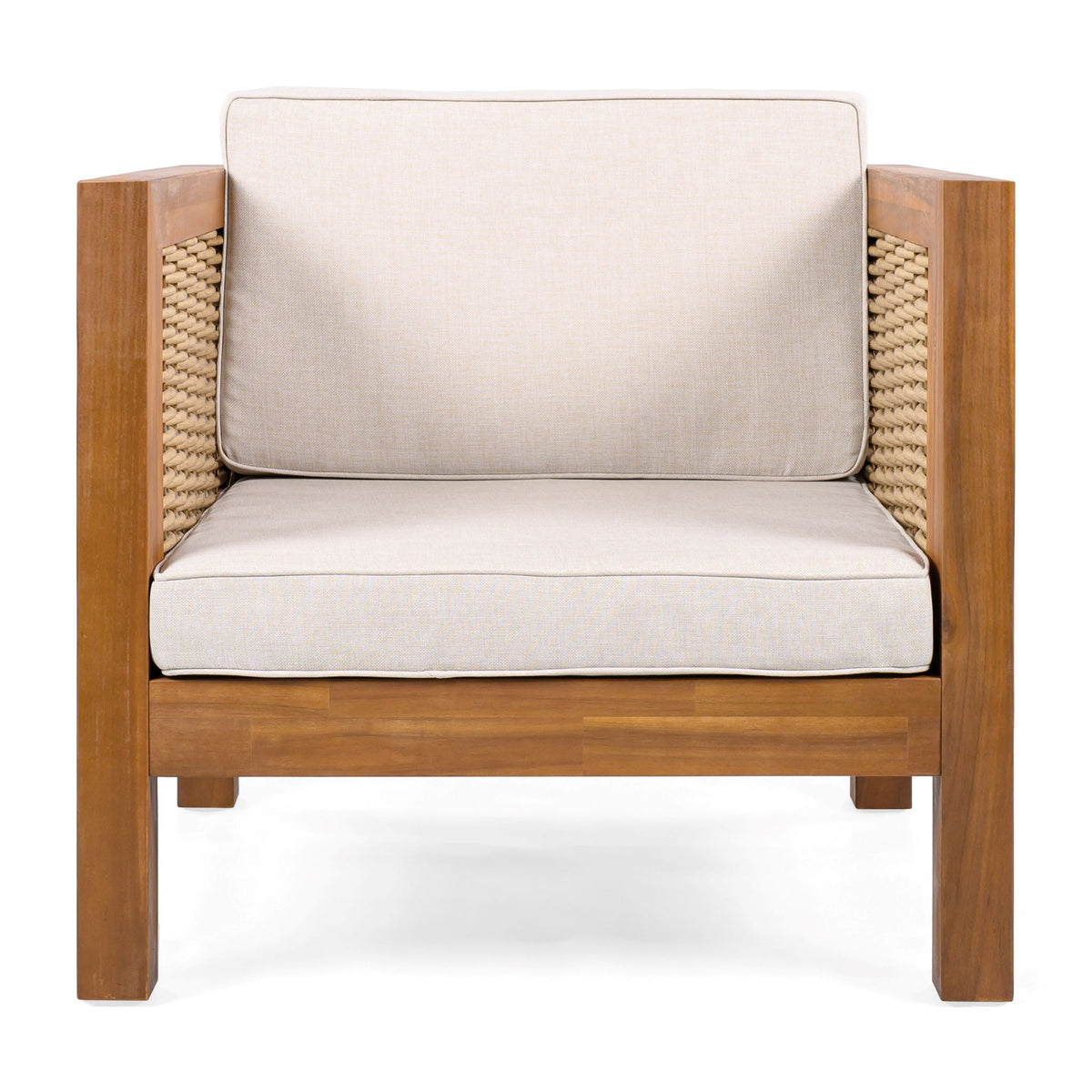 Outdoor Club Chair With Wicker Armrest, photo 3 of 17