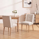 Light Luxury Rivet Upholstered Dining Chair Set of 2 by HouseOfZazla
