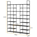 9 Tiers Shoe Rack Metal Shoe Storage Shelf Free Standing Large Shoe Stand 50-55 Pairs Shoe Tower Unit Tall Shoe Organizer with 2 HooksÊfor Entryway Cl