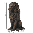20.5" Lion Statue - Resin Outdoor Guardian Sculpture