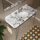 VICI 48" Bathroom Console Sink, Undermount Ceramic Vanity Basin & Panda by HouseOfZazla