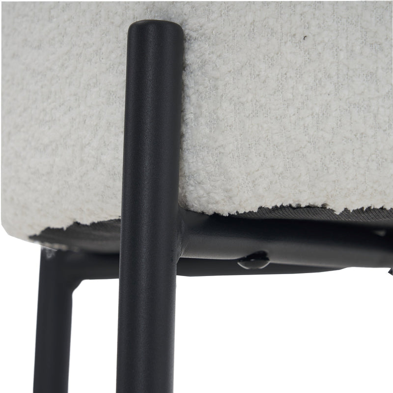 24" Tall, Round Bar Stools, Set of 2 - Contemporary upholstered dining stools for kitchens, coffee shops and bar stores - Includes sturdy hardware support legs