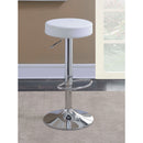 Ramses - Adjustable Backless Bar Stool With Adjustable Height Base - White by HouseOfZazla