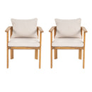 Kaja Outdoor Acacia Wood Dining Chair, Teak Finish Frame by HouseOfZazla
