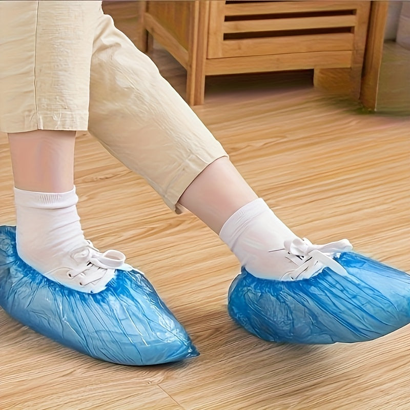 100-Pack: Disposable Plastic Shoe Covers – Waterproof & Slip-Resistant, photo 4 of 6