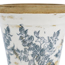 7.1x7.1x6.7' Ceramic Planter with Floral Pattern, Set of 2 by HouseOfZazla