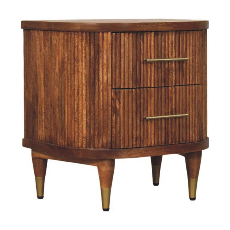 Solid Wood Ribbed Bedside Table, photo 6 of 10