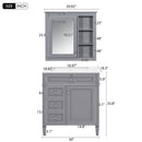 Bathroom Vanity With Medicine Cabinet and Storage by HouseOfZazla