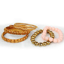 7-Piece Retro Gold Rhinestone Bangle Set