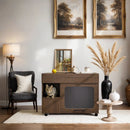 Furniture Style Multi Use Cat Litter Box House With Storage - Walnut by HouseOfZazla