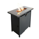 Outdoor Fire Pit Table With Lid & High-Quality Materials - Black by HouseOfZazla