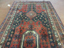 4' X 9' Antique Handmade Turkish Tribal Oriental Geometric Wool Rug