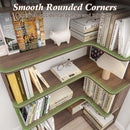 5-Tier L-Shaped Corner Bookshelf with 6 Open Shelves
