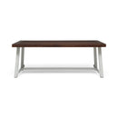 Equilibrium Outdoor Dining Table with Slat Top, Dark Brown
