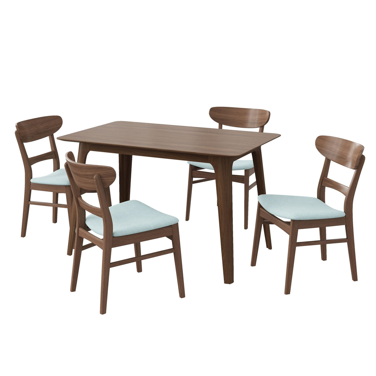 5 Piece Dining Set With Table And 4 Upholstered Chairs, photo 2 of 40