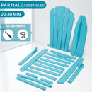 Outdoor Folding Adirondack Chair Patio With Natural Grain Texture - Turquoise Blue by HouseOfZazla