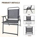 Outdoor Patio Dining Set For 4 People, Metal Patio Furniture Table And Chair Set With Umbrella - Black by HouseOfZazla