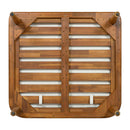 Acacia Wood Outdoor Patio Chair with Vertical Slatted Arms