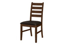 Transitional Upholstered Dining Chairs Set of 2 - Brown by HouseOfZazla
