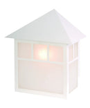 11"H Artisan 1-Light Textured White Pocket Outdoor Wall Light by LampsUSA