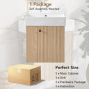 Modern Floating Bathroom Vanity With Ceramic Basin Perfect For Small Bathrooms by HouseOfZazla