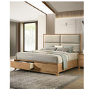 Contemporary Storage Platform Bed With Ultra Plush Headboard by HouseOfZazla