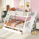 Bunk Bed With Drawers, Ladder And Storage Staircase by Unique Piece Furniture