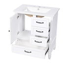 30" Bathroom Vanity With Sink, 3 Drawers, Adjustable Feet by HouseOfZazla