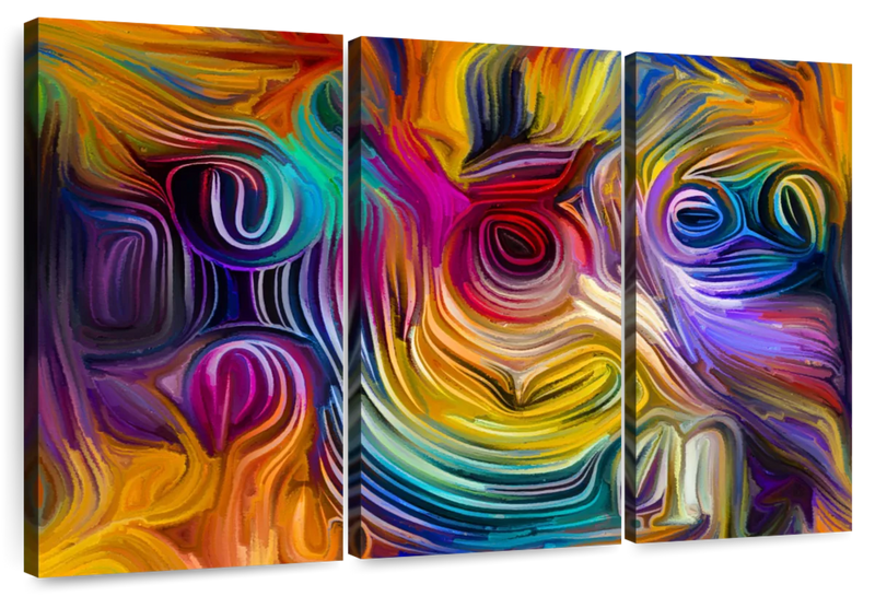 Abstract Tropical Flowers Wall Art