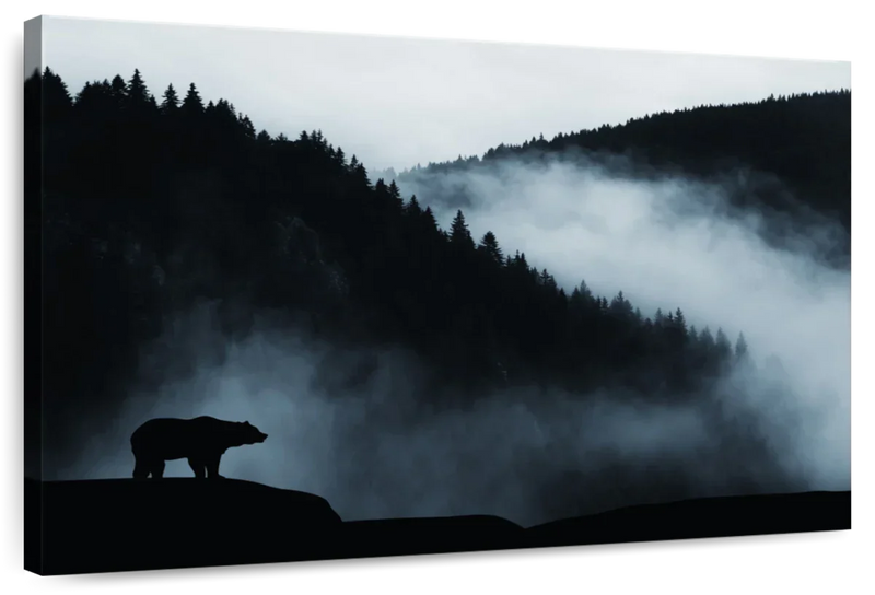 Misty Mountain Bear Wall Art