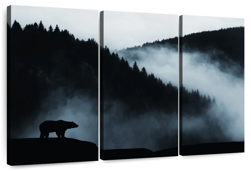 Misty Mountain Bear Wall Art