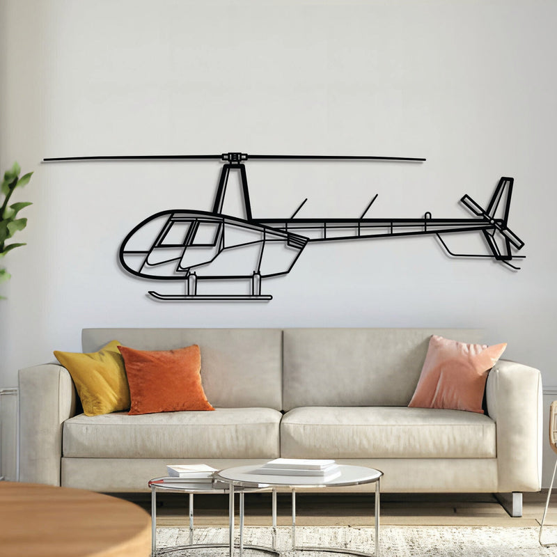 R44 Raven II Metal Aircraft Wall Art - NCP0120