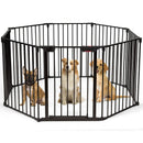 Adjustable Panel Baby Safe Metal Gate Play Yard-Black by LJGDeals