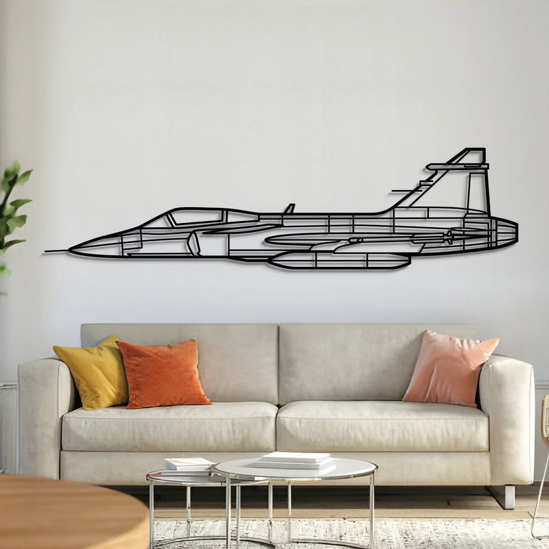 JAS 39 Gripern Metal Aircraft Wall Art - NCP0098