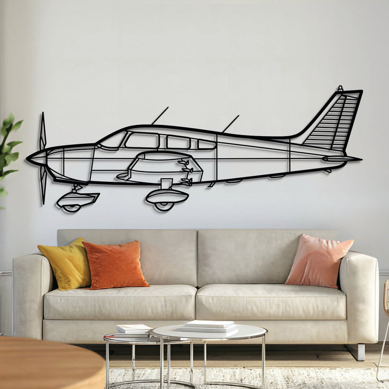 PA-28 Warrior Metal Aircraft Wall Art - NCP0114