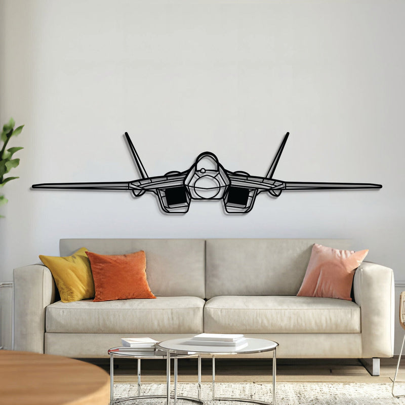 SU-57 Front Metal Aircraft Wall Art - NCP0346