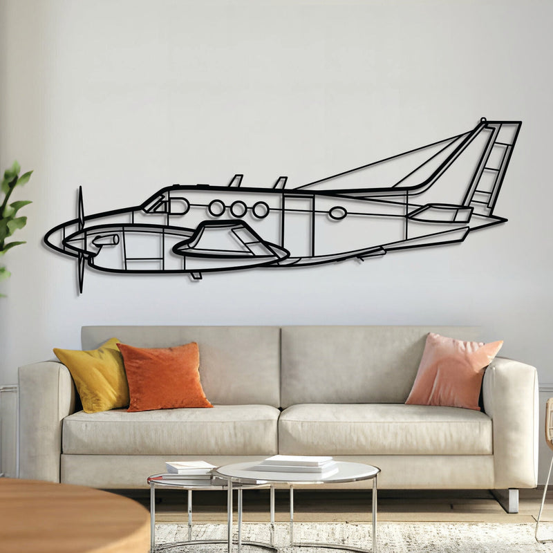 King Air C90A Metal Aircraft Wall Art - NCP0287