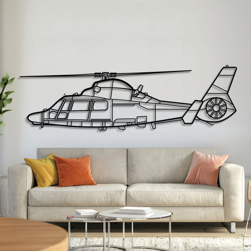 AS365 Dauphin Metal Aircraft Wall Art - NCP0365