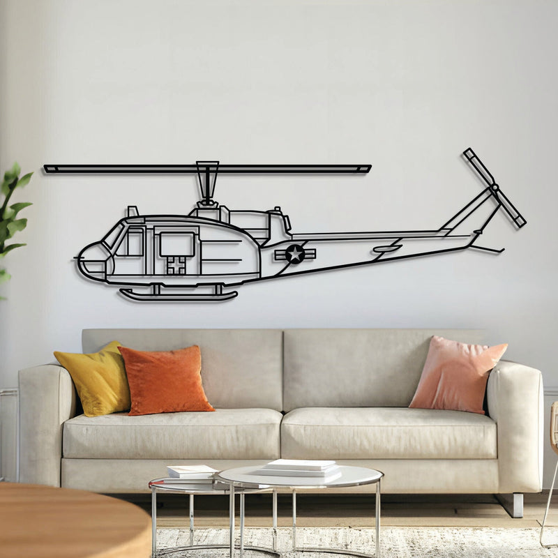 UH-1-MED Huey Metal Aircraft Wall Art - NCP0145