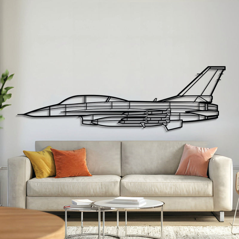 F-16D Metal Aircraft Wall Art - NCP0476