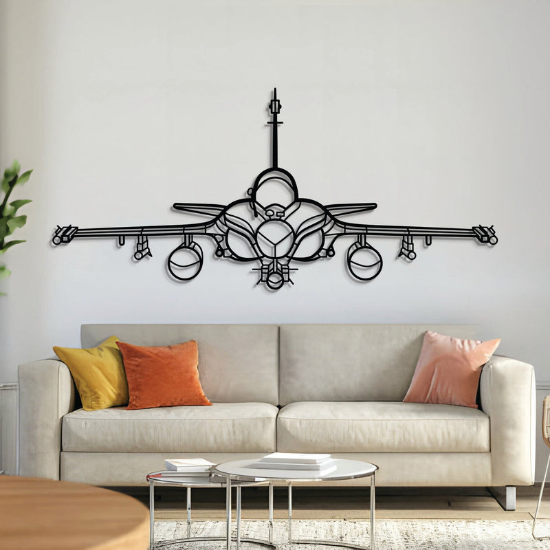 Rafale Front Metal Aircraft Wall Art - NCP0245