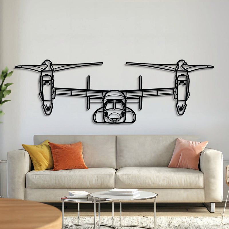 MV-22 Osprey Front Metal Aircraft Wall Art - NCP0186