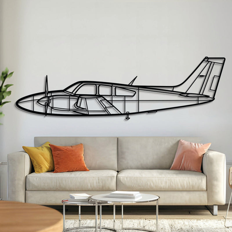 95-B55 Baron Metal Aircraft Wall Art - NCP0151