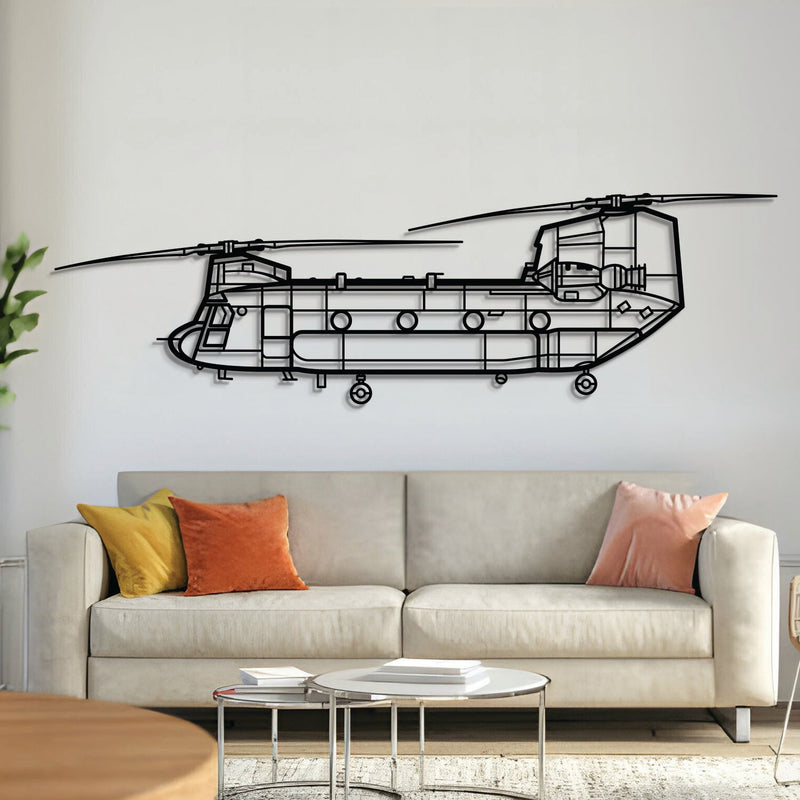 Chinook CH-47 Metal Aircraft Wall Art - NCP0047