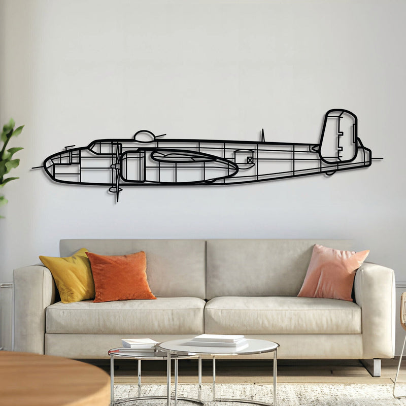 B25J Metal Aircraft Wall Art - NCP0214