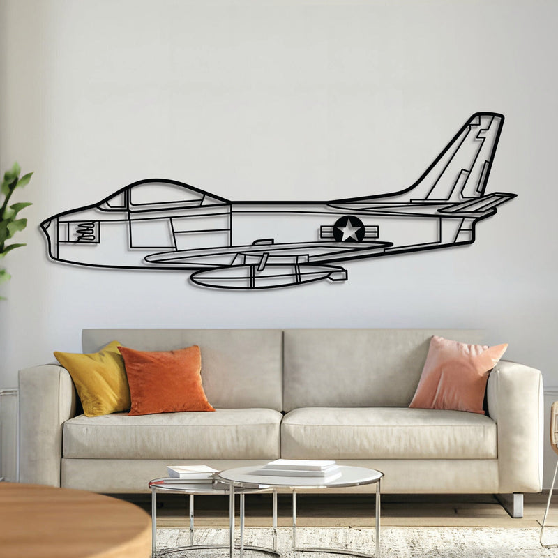 F-86 Sabre Metal Aircraft Wall Art - NCP0082