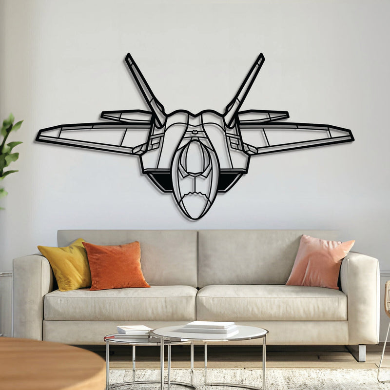 F-22 Raptor Angle Metal Aircraft Wall Art - NCP0078