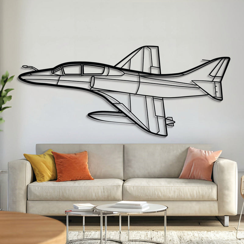 TA-4J Skyhawk Angle Metal Aircraft Wall Art - NCP0198